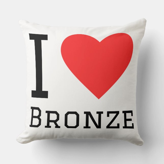 Almofada Eu amo bronze (Frente)