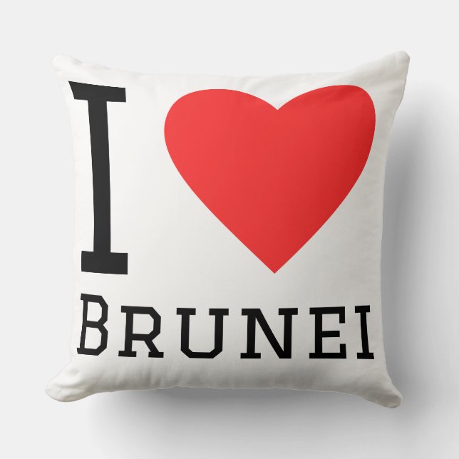 Almofada Eu amo Brunei (Frente)