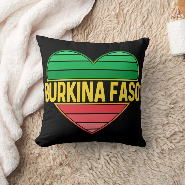 Almofada Eu Amo Burkina Faso, Heart Burkinabè (Cobertor)