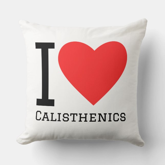 Almofada Eu amo calistenia (Frente)
