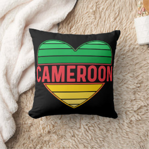 Almofada Eu Amo Camarões, Coração Camaronês