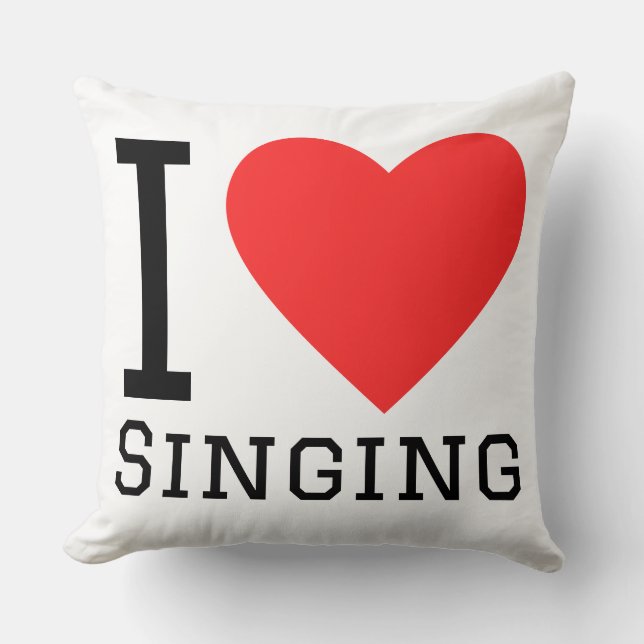 Almofada Eu amo cantar (Frente)