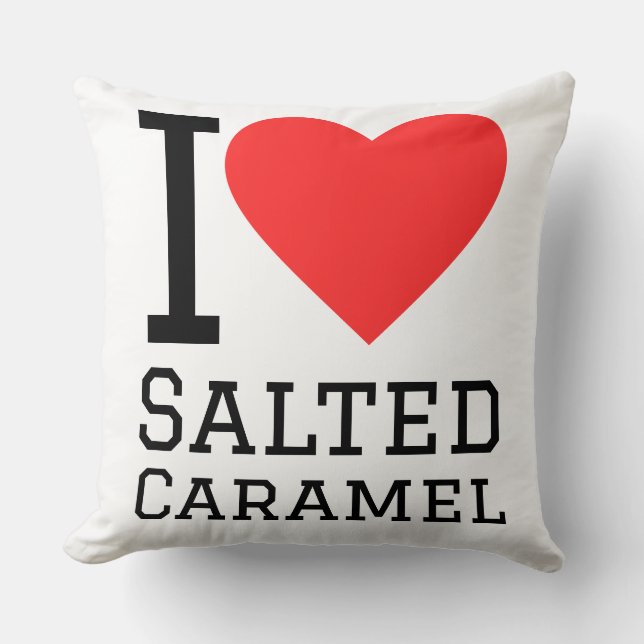Almofada Eu amo caramelo salgado  (Frente)