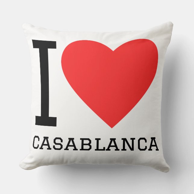 Almofada Eu amo Casablanca  (Frente)