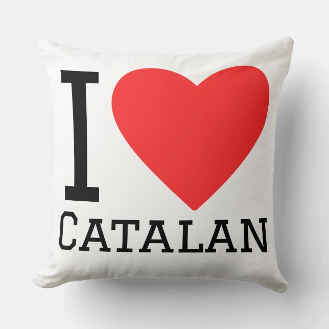 Almofada Eu amo catalão  (Frente)