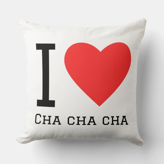 Almofada Eu amo cha cha cha (Frente)