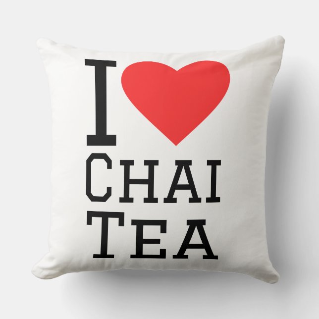 Almofada Eu amo chá chai (Frente)
