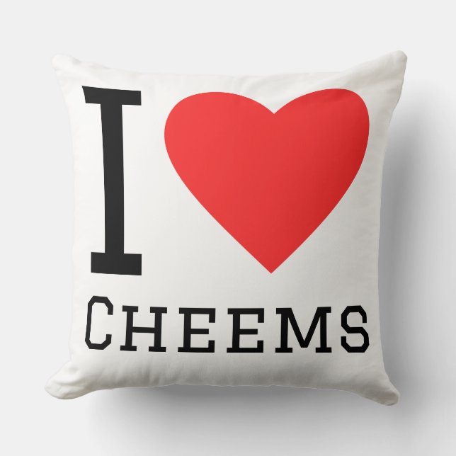 Almofada Eu amo cheems  (Frente)