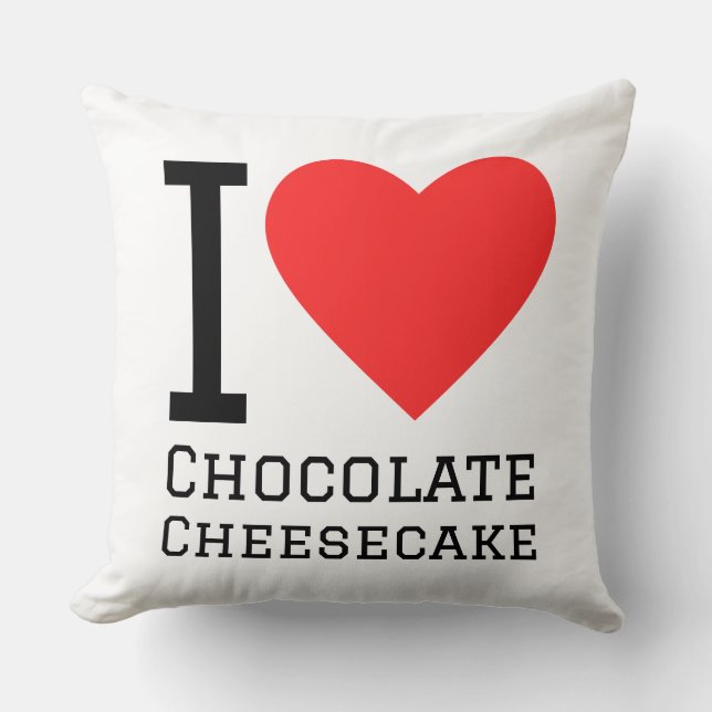 Almofada Eu amo cheesecake de chocolate (Frente)