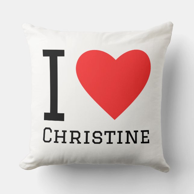 Almofada Eu amo Christine (Frente)