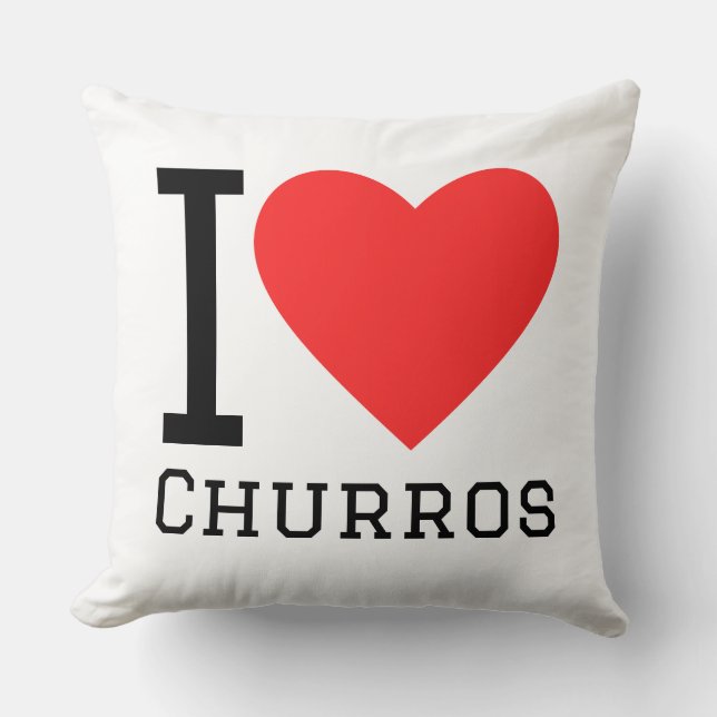 Almofada Eu amo churros (Frente)