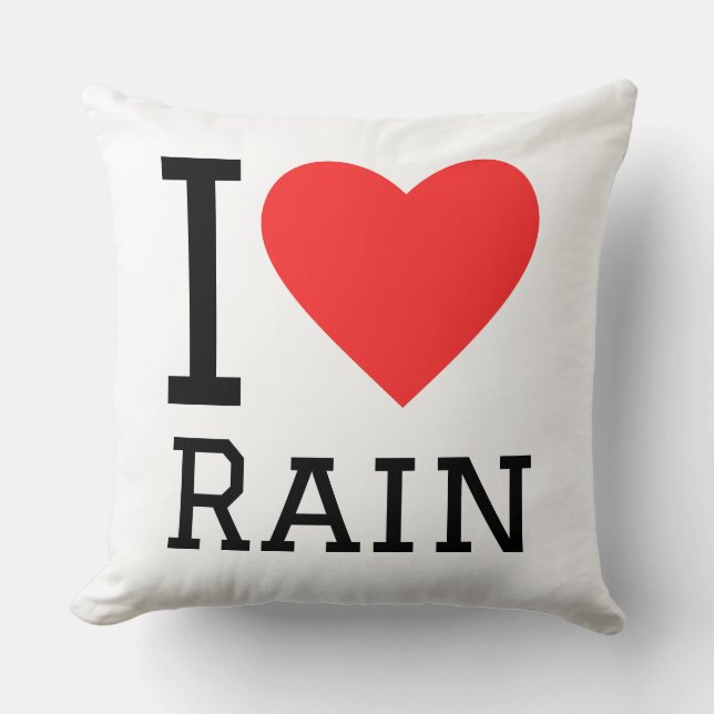 Almofada Eu amo chuva (Frente)