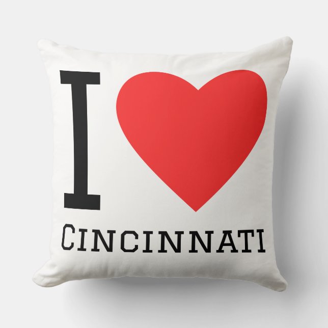 Almofada Eu amo Cincinnati  (Frente)