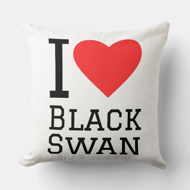 Almofada Eu amo cisne negro  (Frente)