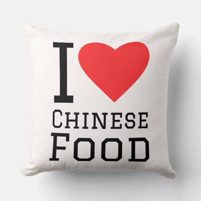 Almofada Eu amo comida chinesa (Frente)