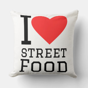 Almofada Eu amo comida de rua