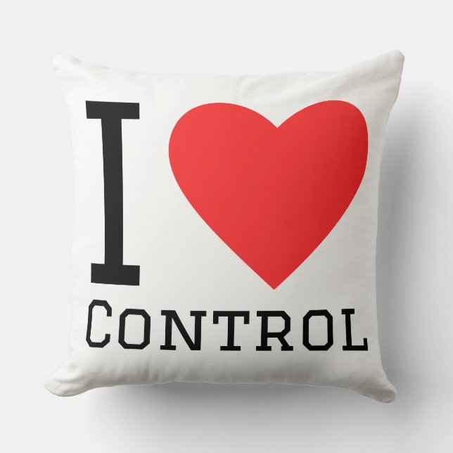 Almofada Eu amo controle (Frente)