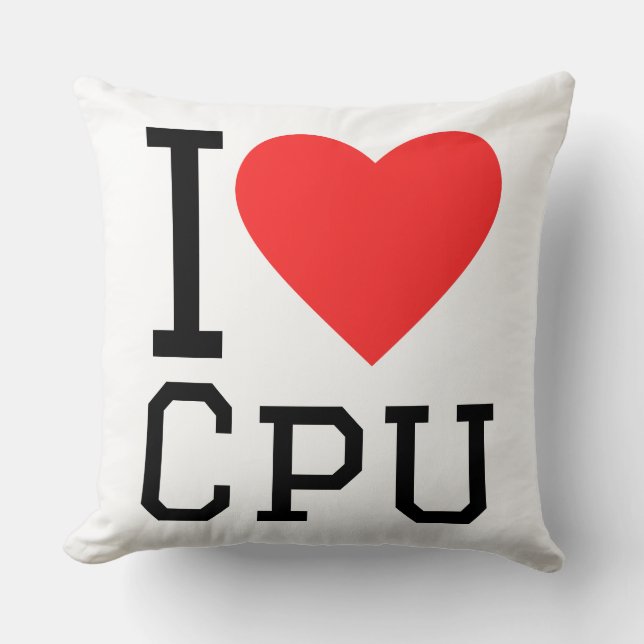 Almofada Eu amo cpu (Frente)