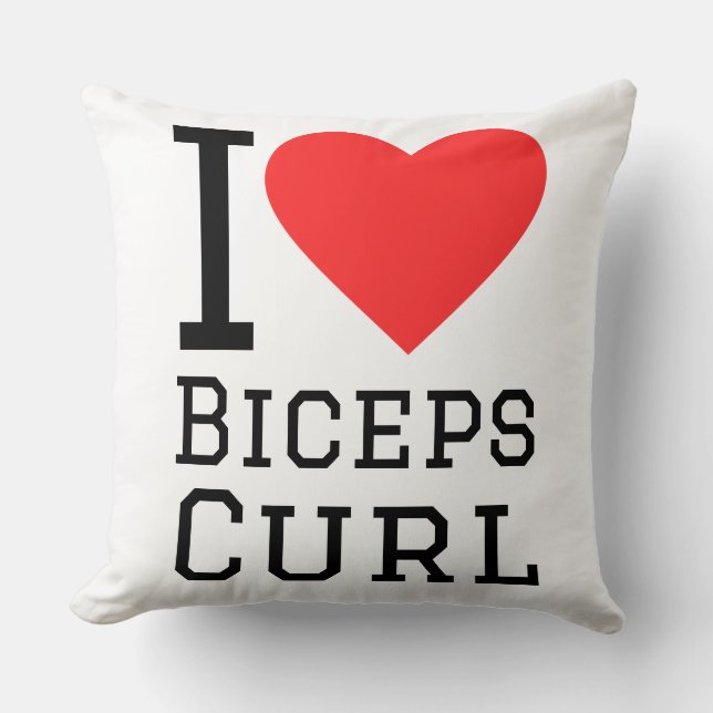 Almofada Eu amo curl de bíceps (Frente)