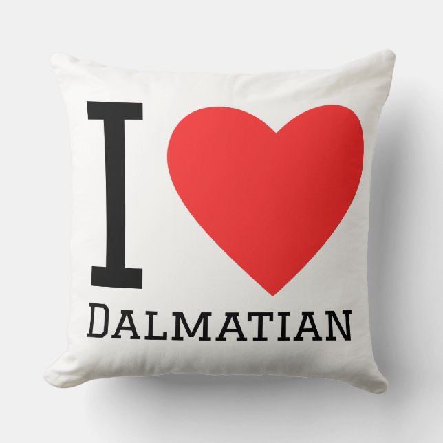 Almofada Eu amo dálmata  (Frente)