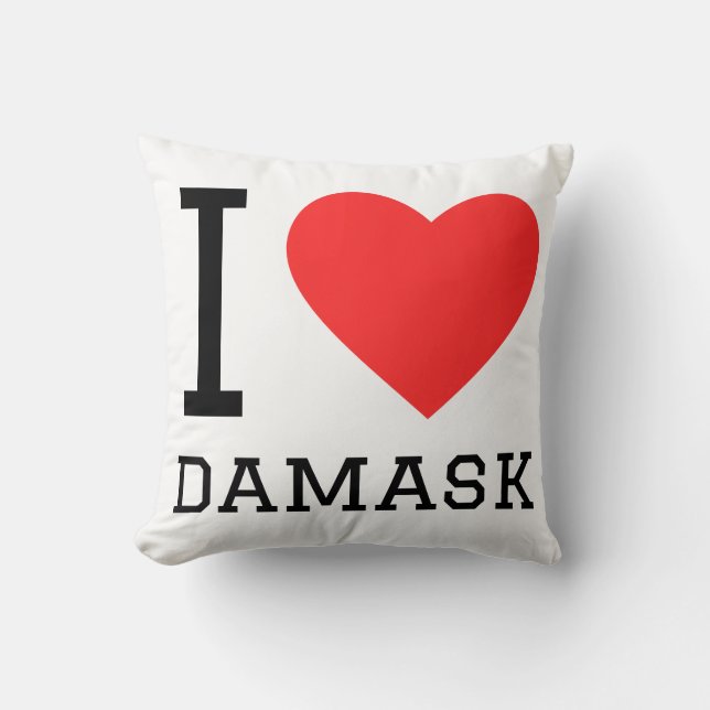 Almofada Eu amo damasco (Frente)