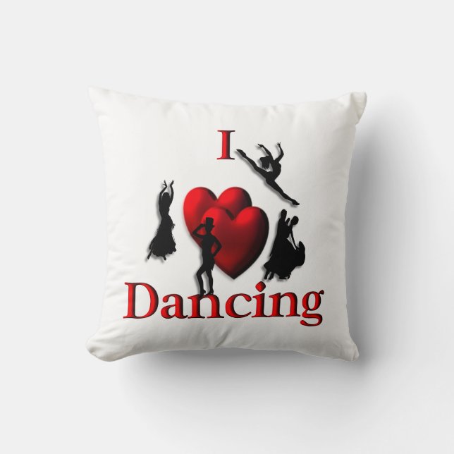 Almofada Eu Amo Dança de Ballet (Frente)