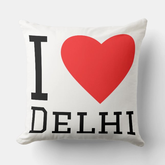 Almofada Eu amo Delhi (Frente)