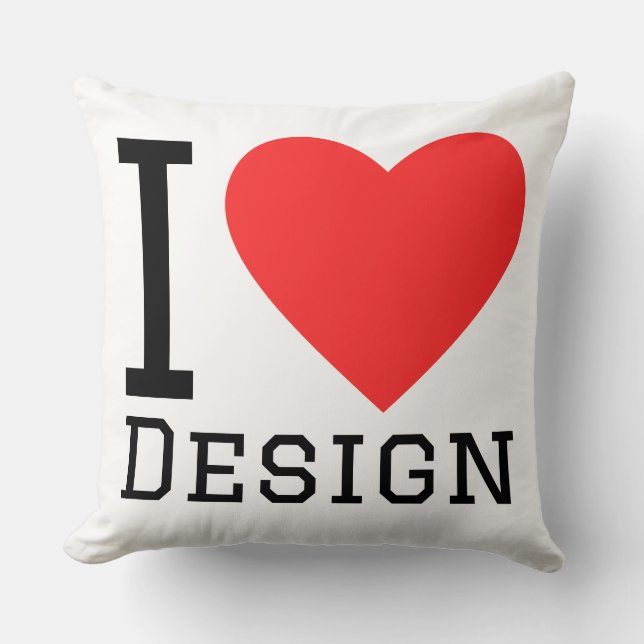 Almofada Eu amo design (Frente)