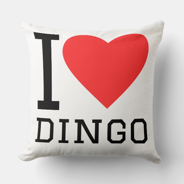 Almofada Eu amo dingo (Frente)