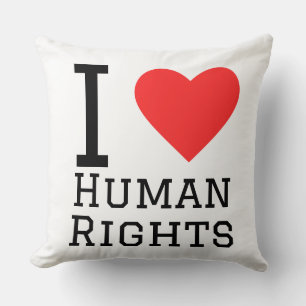 Almofada Eu amo direitos humanos
