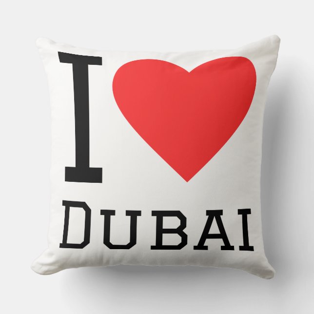 Almofada Eu amo Dubai (Frente)