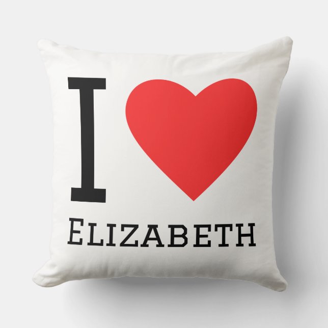 Almofada Eu amo Elizabeth (Frente)