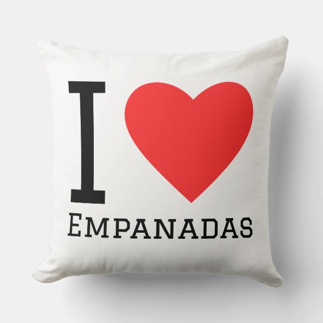 Almofada Eu amo empanadas (Frente)