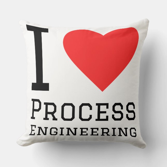 Almofada Eu amo engenharia de processos  (Frente)