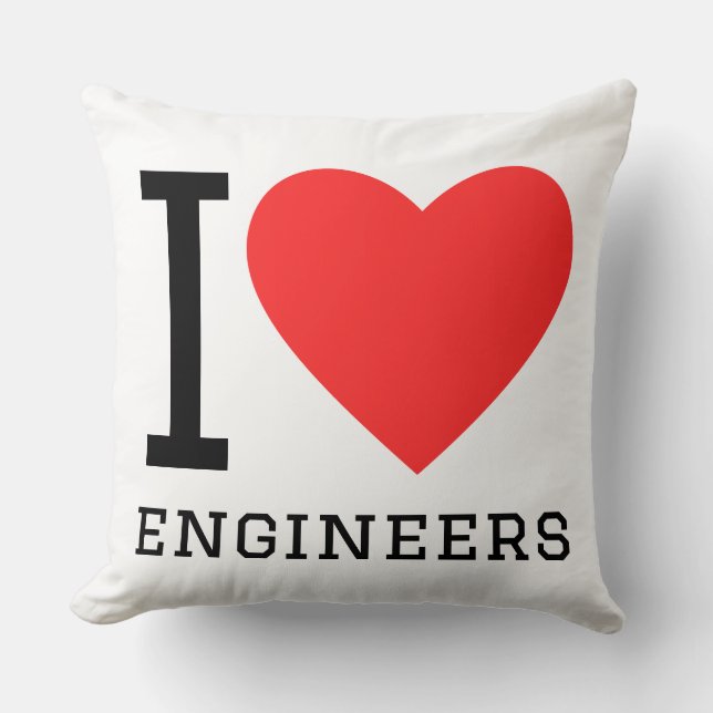 Almofada Eu amo engenheiros (Frente)