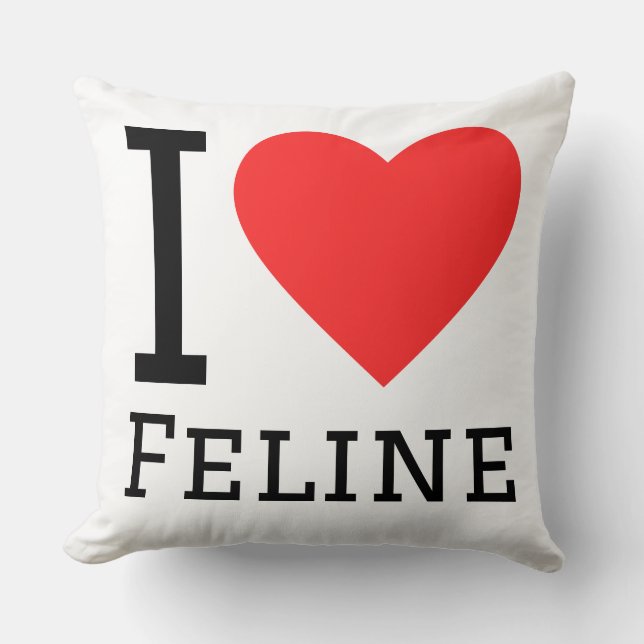 Almofada Eu amo Felino (Frente)