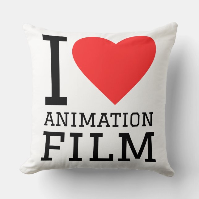 Almofada Eu amo filme de animação  (Frente)