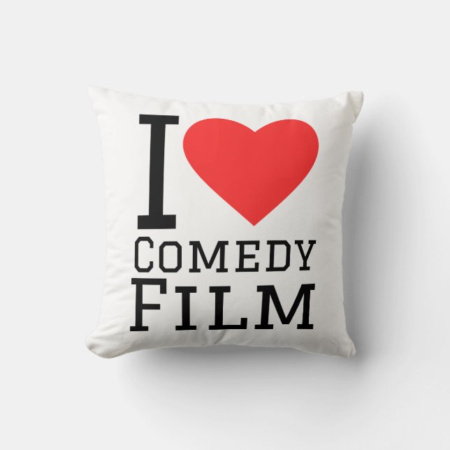 Almofada Eu amo filme de comédia (Frente)