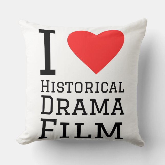 Almofada Eu amo filme de drama histórico (Frente)