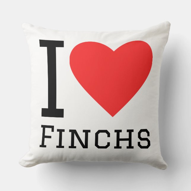 Almofada Eu amo finchs (Frente)