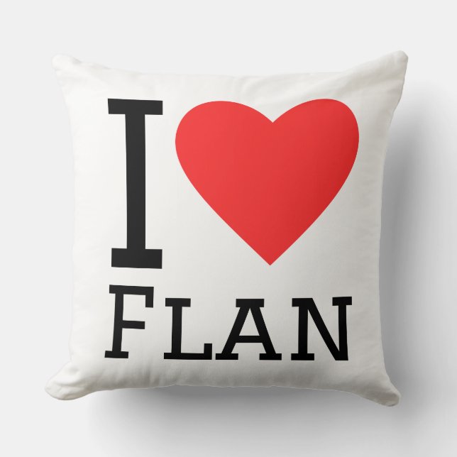 Almofada Eu amo flan (Frente)