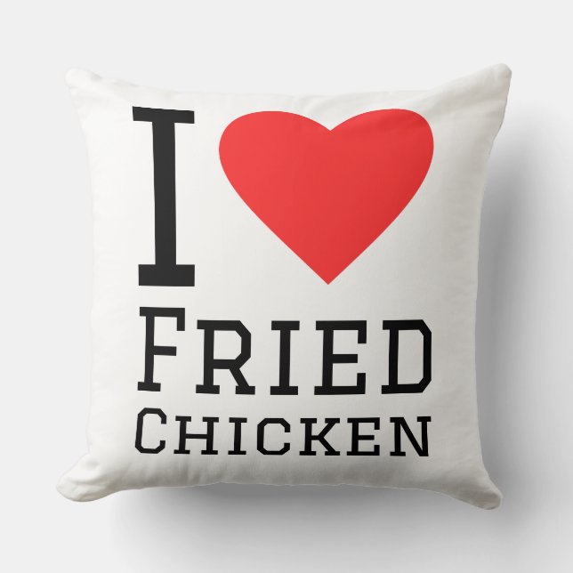 Almofada Eu amo frango frito (Frente)