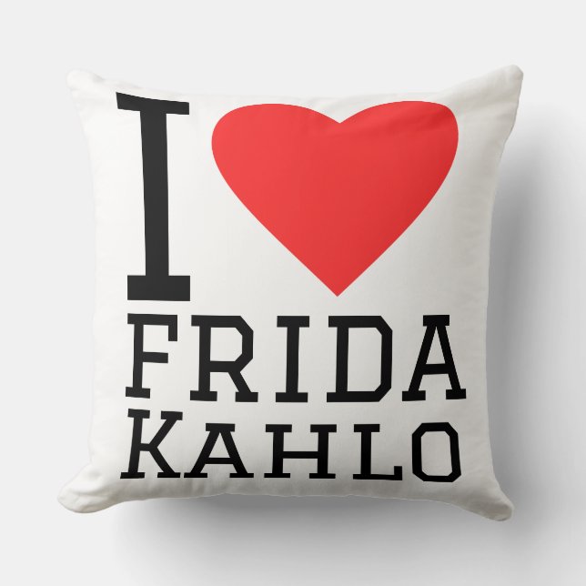 Almofada Eu amo Frida Kahlo (Frente)