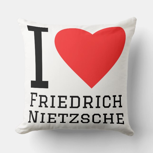Almofada Eu amo Friedrich nietzsche  (Frente)