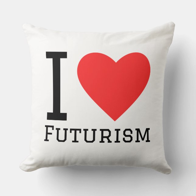 Almofada Eu amo futurismo (Frente)