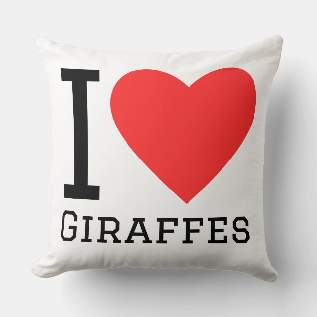 Almofada Eu amo girafas (Frente)