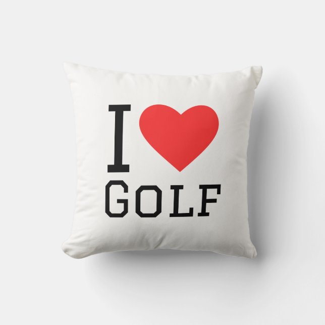 Almofada Eu amo golfe (Frente)