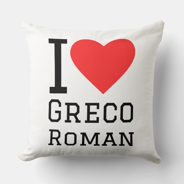 Almofada Eu amo Greco Romana (Frente)
