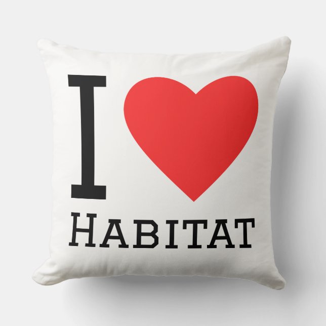 Almofada Eu amo habitat (Frente)