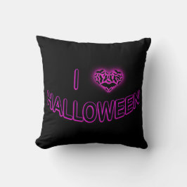 Almofada Eu Amo Halloween (Batty Love Heart) Roxo